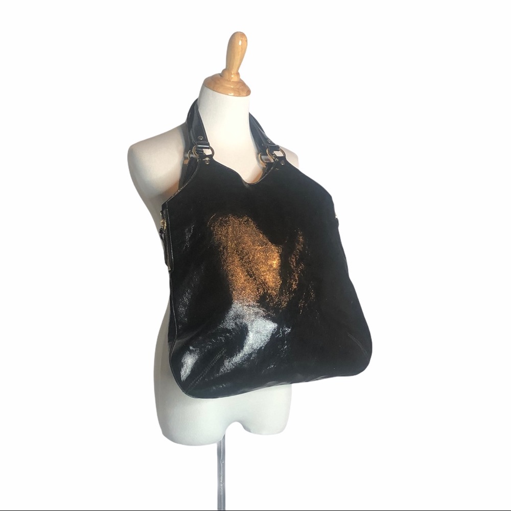 YSL Black Patent Leather Large Tribute Bag - Picture 16 of 16